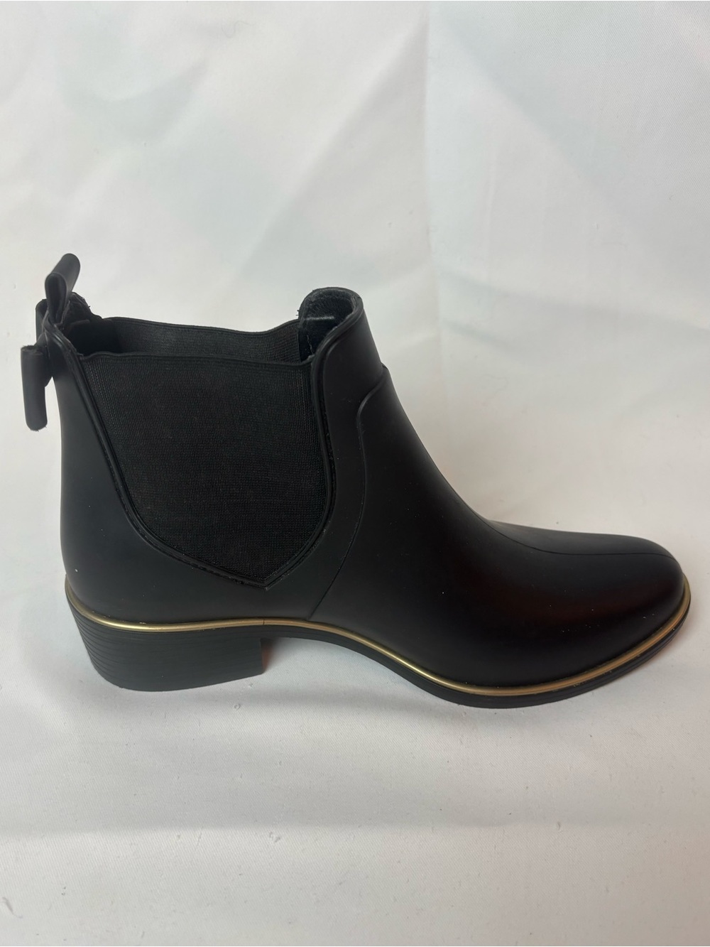 Kate Spade Sedgwick Solstice Rain Boots Chelsea Booties Black Rubber Women’s 9